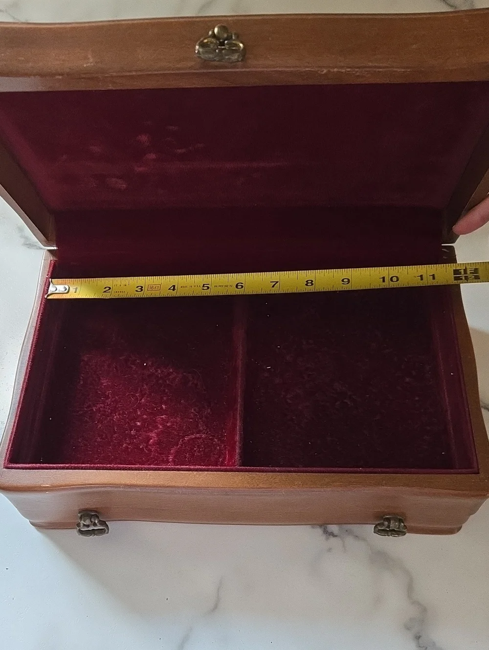 Vintage Jasco wooden jewelry box 70s-80s Made In Canada